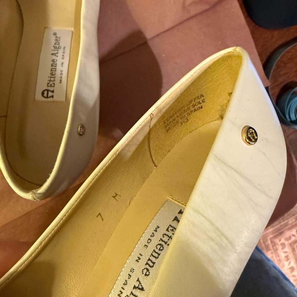 Cream Etienne Aigner Heels - Made in Spain - 7 - Picture 7 of 7